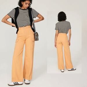 Hudson Orange Wide-leg Cargo Pants